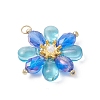 Glass Beaded Pendants PALLOY-MZ01186-02-3