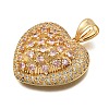 Brass Micro Pave Cubic Zirconia Pendants KK-K401-05B-G-2
