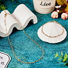 Brass Heart Link Chain Bracelet & Necklace with 304 Stainless Steel Lobster Claw Clasps SJEW-TA0001-03-7