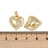 Brass Micro Pave Cubic Zirconia Pendants KK-F908-16G-3