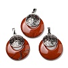 Natural Red Jasper Pendants KK-F751-M-A07-1