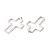 Non-Tarnish 304 Stainless Steel Open Back Bezel Cross Pendants STAS-Z040-08P-2