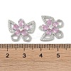 Brass Micro Pave Clear Cubic Zirconia Pendants KK-S367-18B-3