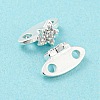 Rack Plating Brass Micro Pave Clear Cubic Zirconia Connector Charms KK-F864-04S-3