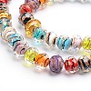 Handmade Gold Sand Lampwork Rondelle Beads Strands LAMP-I010-C-06-1