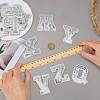 26Pcs Letter A~Z Glitter Powder with Paillette Sew on Cloth Patches PATC-MA0001-54B-3