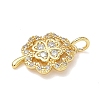 Brass Cubic Zirconia Pendants KK-L253-25G-02-2
