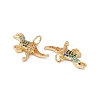 Rack Plating Brass Micro Pave Colorful Cubic Zirconia Pendants ZIRC-C040-48E-G-3