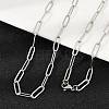 304 Stainless Steel Paperclip Chain Necklaces NJEW-H072-01P-2
