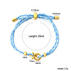 304 Stainless Steel Link Braided Cotton Cord Adjustable Slider Bracelets WG7AACD-02-2