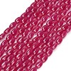 Lab Grown Red Corundum Beads Strands GG-CBAC488-02A-2