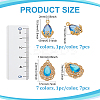 14Pcs 14 Styles Brass Micro Pave Clear Cubic Zirconia Pendants KK-ME0003-30-2