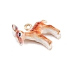 Animal Alloy Enamel Pendants ENAM-P264-03A-G-2