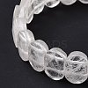 Natural Quartz Crystal Oval Beaded Stretch Bracelet G-E010-01P-4