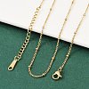 Ion Plating(IP) 304 Stainless Steel Satellite Chain Necklace for Men Women X-NJEW-M200-05G-3
