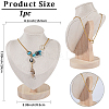Bust Shaped Beech Covered with Velvet Necklace Display Stands NDIS-WH20010-02A-2