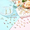 100Pcs 10 Colors Glass Pendants PALLOY-YW00100-4