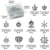 60Pcs 10 Styles Tibetan Style Alloy Pendants FIND-FS0002-30-4