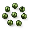 Spray Painted ABS Plastic Imitation Pearl Beads OACR-T015-05A-09-3