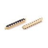 Rack Plating Brass Micro Pave Cubic Zirconia Connestor Charms KK-D073-03G-04-NR-2