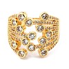 Brass Micro Pave Cubic Zirconia Finger Rings RJEW-F116-09A-G-1