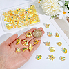 60Pcs 15 Colors UV Plating Glass Pendants GLAA-PH0003-89-5