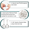 80Pcs 304 Stainless Steel Leverback Earring Findings STAS-SP0001-12-6