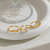 304 Stainless Steel Opalite Cuff Open Rings for Women LQ1923-3