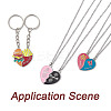 5 Bags 5 Styles Alloy Enamel Split Pendants ENAM-FP0001-98-5