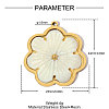 304 Stainless Steel with Resin Pendants RE-OY001-03G-2