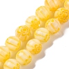 Handmade Millefiori Lampwork Beads Strands LAMP-G164-05F-1