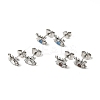 Enamel Crab Stud Earrings with 316 Surgical Stainless Steel Pins EJEW-A081-01P-1