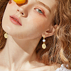 20Pcs Flat Round Brass Stud Earring Findings KK-BBC0013-96A-6
