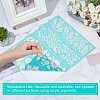 Gorgecraft 2Pcs Leaf Pattern Self-Adhesive Silk Screen Printing Stencil DIY-GF0004-13-2