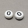 White and Black Acrylic Horizontal Hole Letter Beads SACR-Q101-01O-2