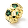 Real 18K Gold Plated Brass Micro Pave Cubic Zirconia European Beads KK-F854-03G-02-1