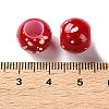 Spray Painted ABS Plastic European Beads KY-G033-01B-04-3