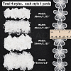 4 Yards 4 Styles Organza Flower Lace Trims SRIB-WR0001-11-2