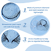 2Pcs 2 Colors Bridal Rhinestones Pearl Mesh Veil Cloth Hair Bands OHAR-BC0001-03-4
