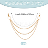 1Pc Alloy Twisted Chain 3 Layered Chain Belts for Women Men AJEW-CY0002-25G-2