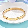 Eye 304 Stainless Steel Rhinestone Bangles for Women BJEW-Z092-09G-3