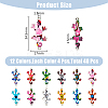 48Pcs 12 Colors UV Printed Alloy Connector Charms FIND-HY0003-03-2