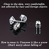 20Pcs 2 Colors 304 Stainless Steel Micro Pave Clear Cubic Zirconia Ear Nuts EJEW-BBC0001-68-5