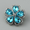 Alloy Rhinestone Snap Button FIND-WH0150-57-1