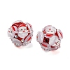 Christmas Theme Polymer Clay Rhinestone Beads with Resin RESI-Z045-01C-2