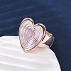 Zinc Alloy & Enamel Stretch Finger Rings for Women RJEW-M101-01D-G-3