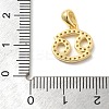925 Sterling Silver Micro Pave Clear Cubic Zirconia Pendants LS-STER-Z012-06G-10-3