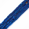 Electroplate Non-magnetic Synthetic Hematite Beads Strands G-S352-09-3