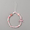 Resin Beaded Mobile Phone Lanyard Wrist Strap HJEW-WH0068-10-1