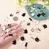32Pcs 8 Styles Alloy Enamel Pendants ENAM-TA0004-17-6